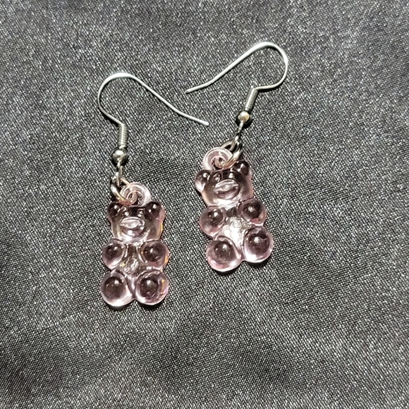 Pink gummy bear earrings - Picture 2 of 2